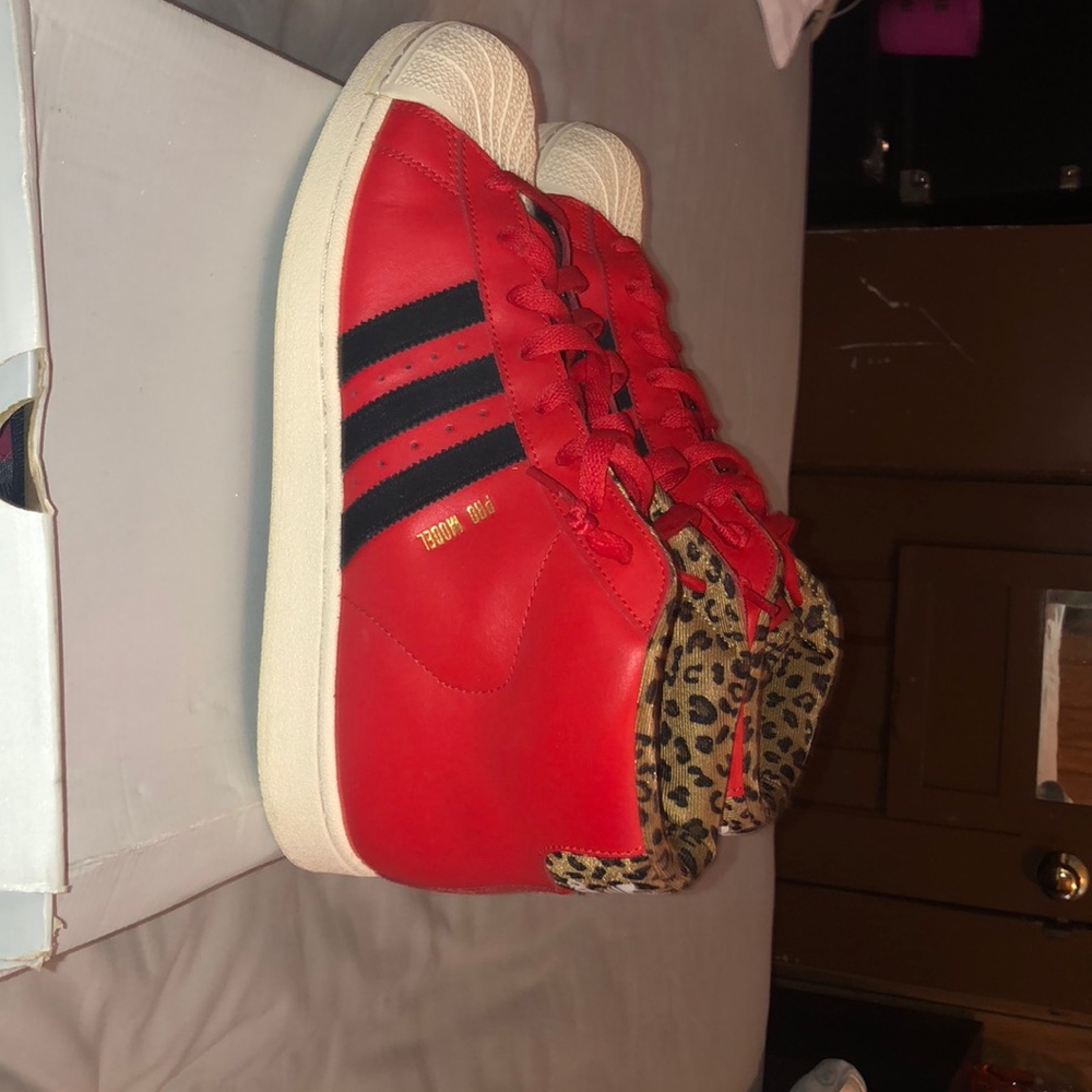 Men’s red high top adidas size 10.5